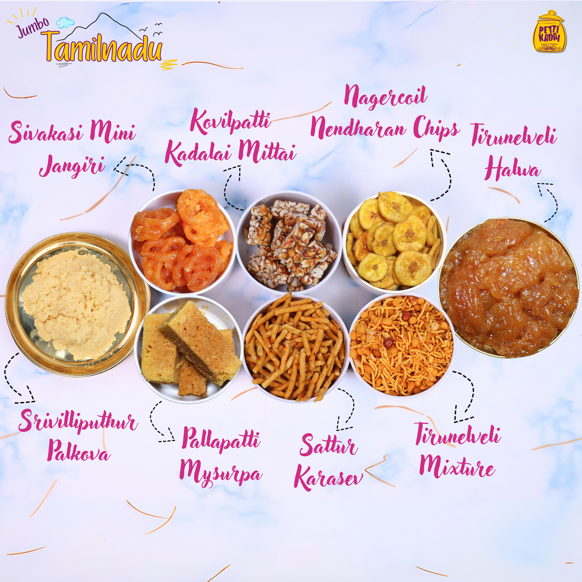Jumbo Tamilnadu Sweet Box-1.7Kg